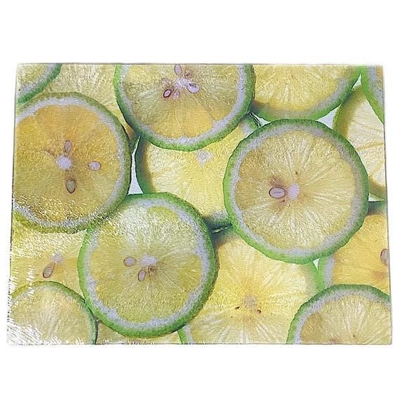 Anchor Hocking Lemon Lime Photo Glass Cutting Board 12” X 15” - Picture 2 of 15